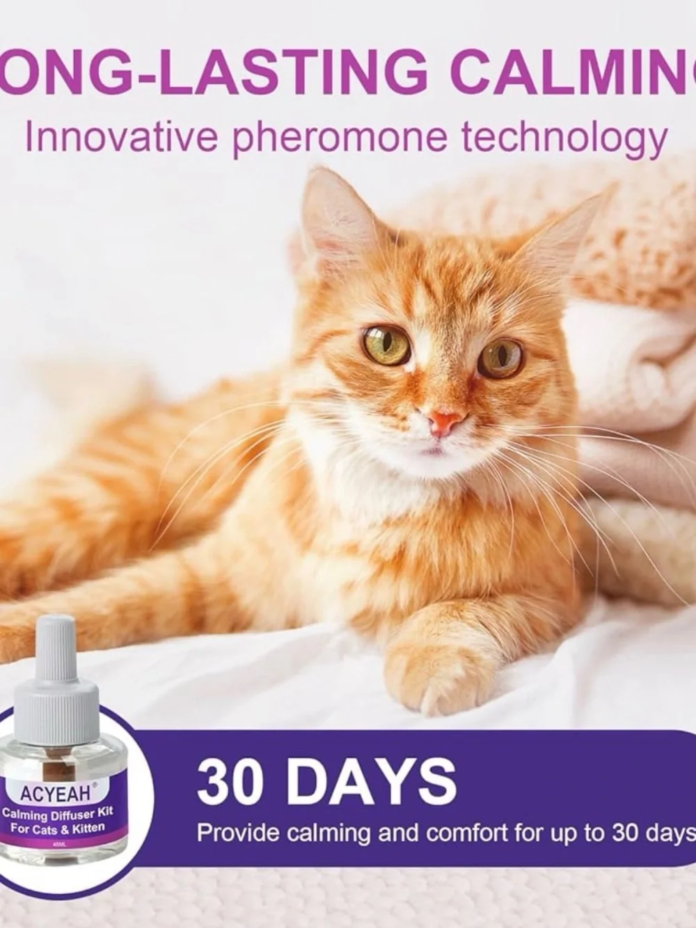 ACYEAH Calming Diffuser Kit for Cats designed to reduce anxiety-related